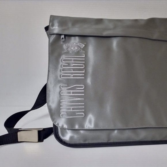 CHIVAS REGAL Gray Leather (type) Messenger Laptop BAG Unisex sheen quality - Picture 1 of 9